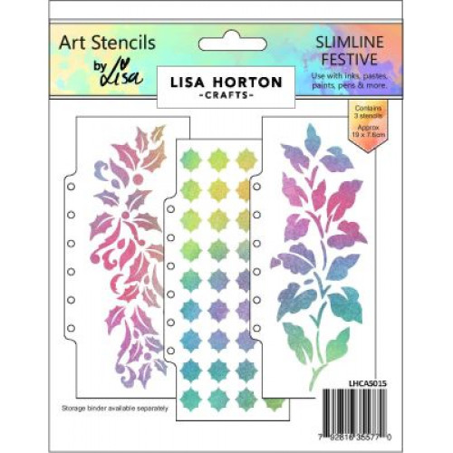 slimline festive stencil set  - by lisa horton